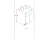 Base 36" - Light Grain 36 Inches Base Cabinet